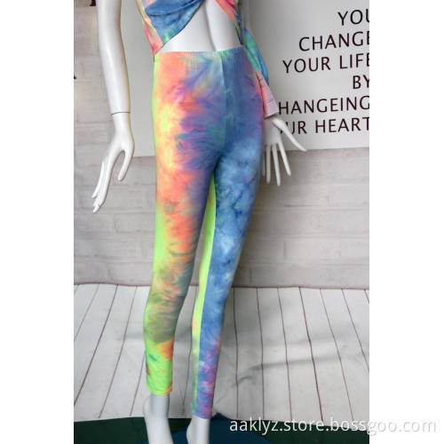 DTY Tie-die Fabric Women Suit